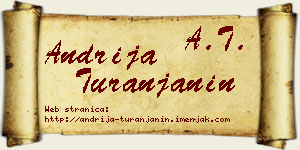 Andrija Turanjanin vizit kartica